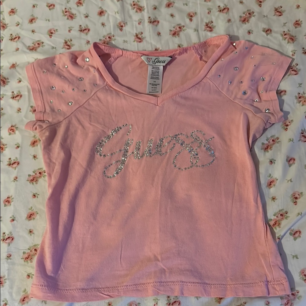 Guess Pink Short Sleeve Tee
